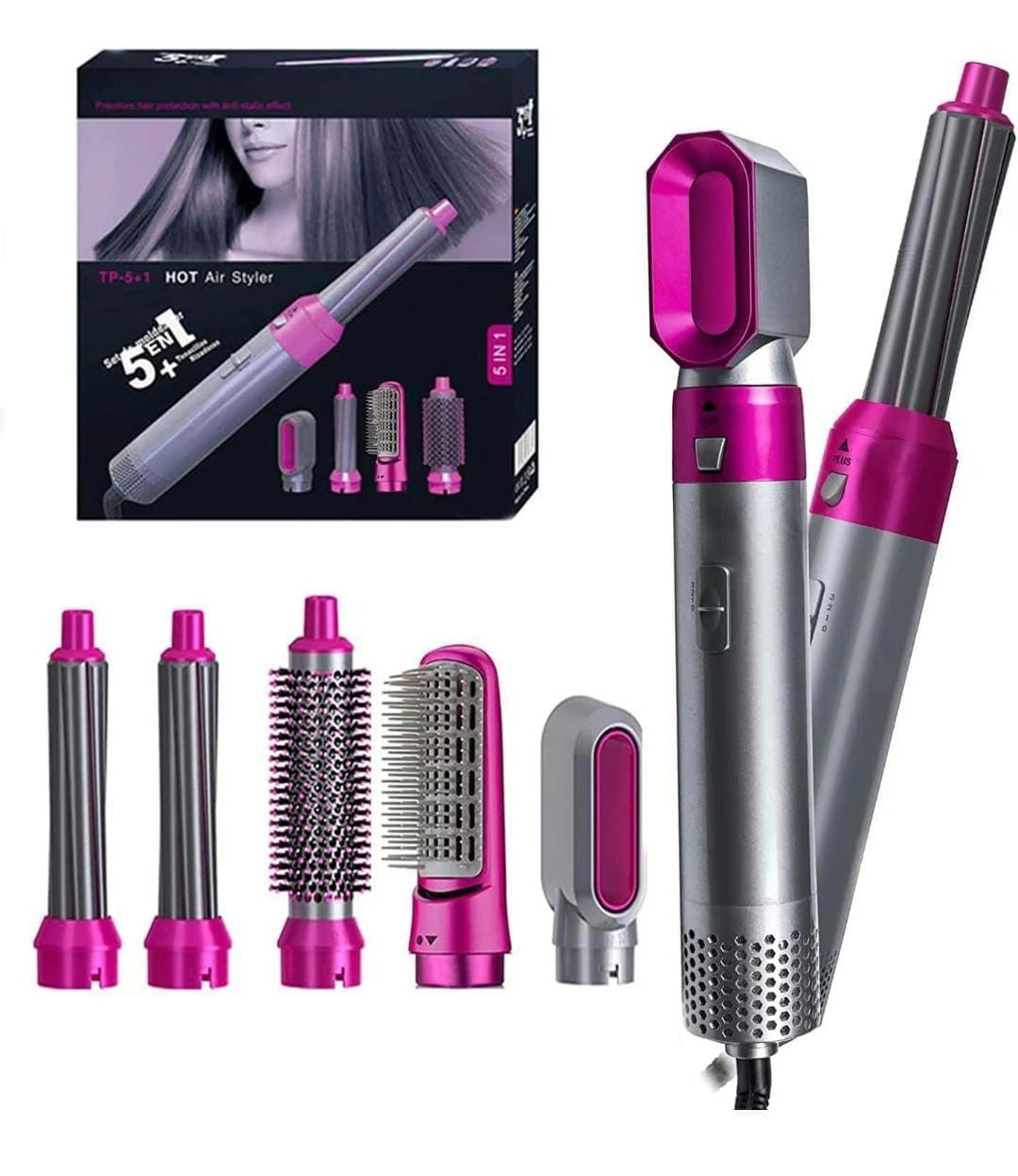 Latest 5in1 Multifunctional Hair Dryer Styling Tool, Detachable 5-in-1 Multi-Head Hot Air Comb Change Your Look Everydays