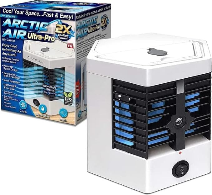 Arctic Air Ultra Pro Evaporative Air Cooler - 4-in-1 Portable Cooling System with Humidifier, Air Purifier, and Adjustable Airflow - Energy-Efficient and Remote Controlled"