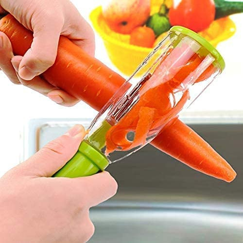 Bonano 2 Pieces set of Peeler with container Stainless steel blade,Both fruits and vegetables are suitable.